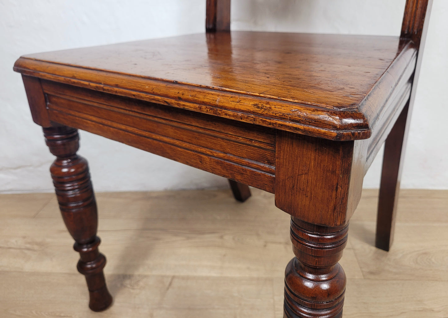 Victorian Kitchen Chair Elm Carved Panel Back 19thC Antique Postage Available