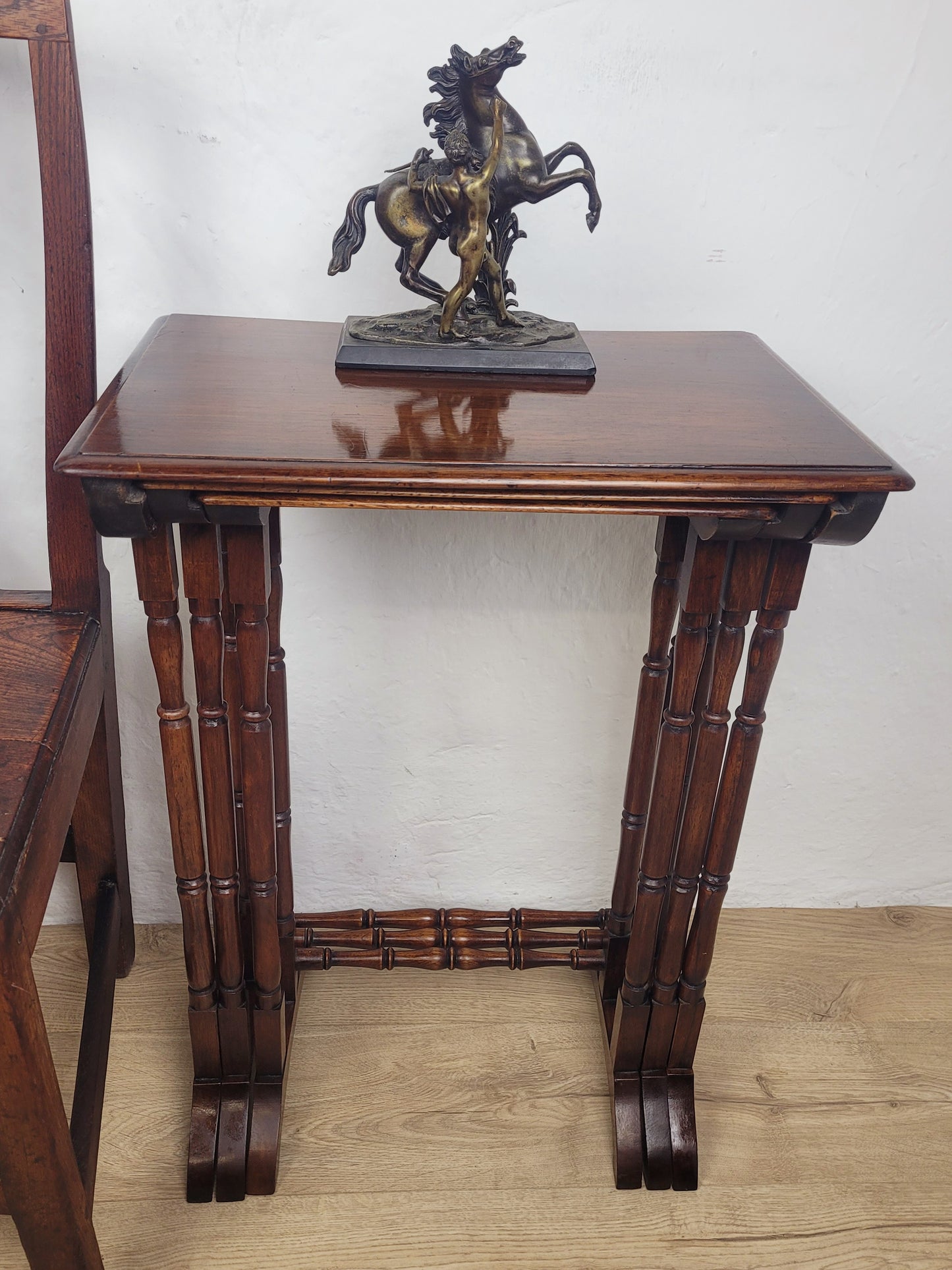 Three Nesting Occasional Tables Vintage Mahogany Mid Century Postage Available
