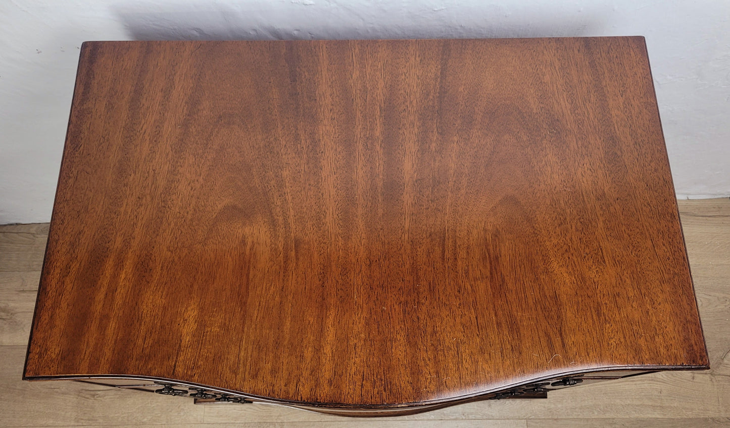 Chest of Drawers 4 Serpentine Front Mahogany Antique English Delivery Available