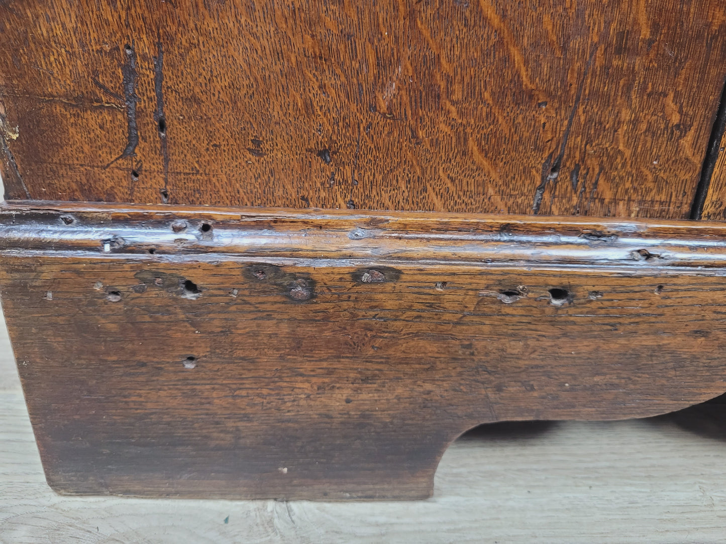 Georgian Writing Bureau Desk 18thC Oak Drop Handles Antique Delivery Available