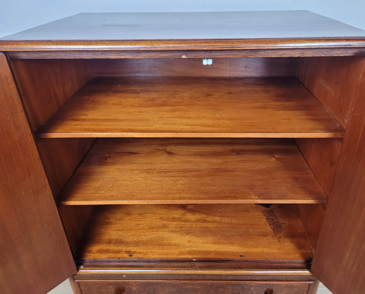 Walnut Tallboy Dresser Cabinet Linen Storage Vintage 1930s Delivery Available