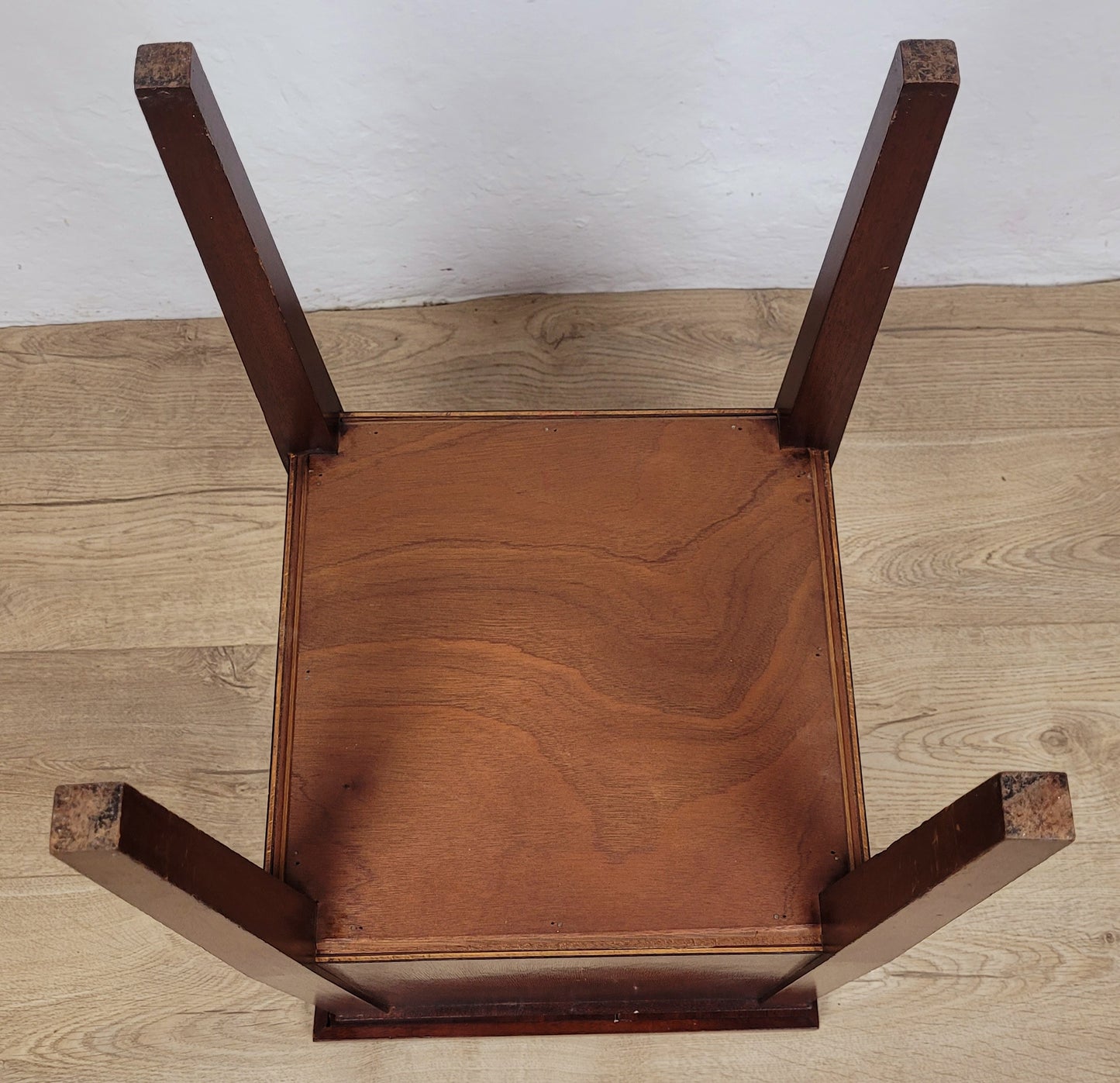 Vintage Bedside Table Leather Top Lid Mid 20th-century Postage Available