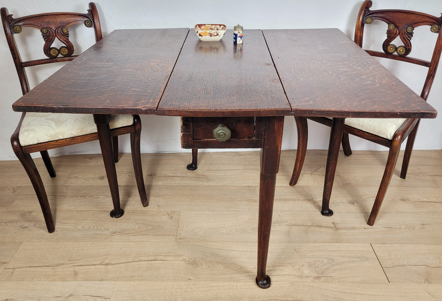 Georgian Dining Table Drop Leaf Gateleg Drawer Oak 1820's Delivery Available