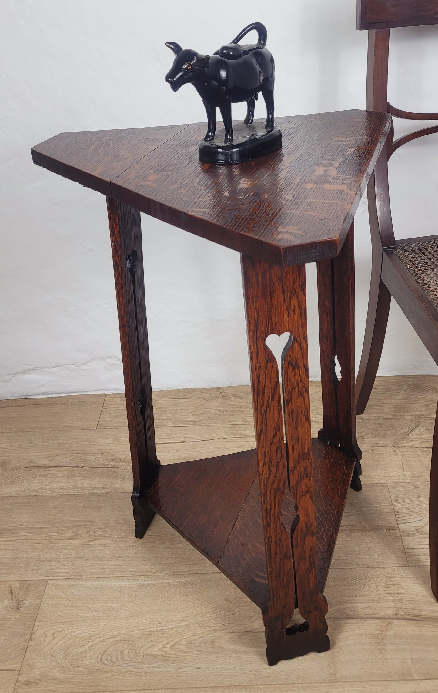 Triangular Occasional Tripod Table English Arts & Crafts 20thC Postage Available