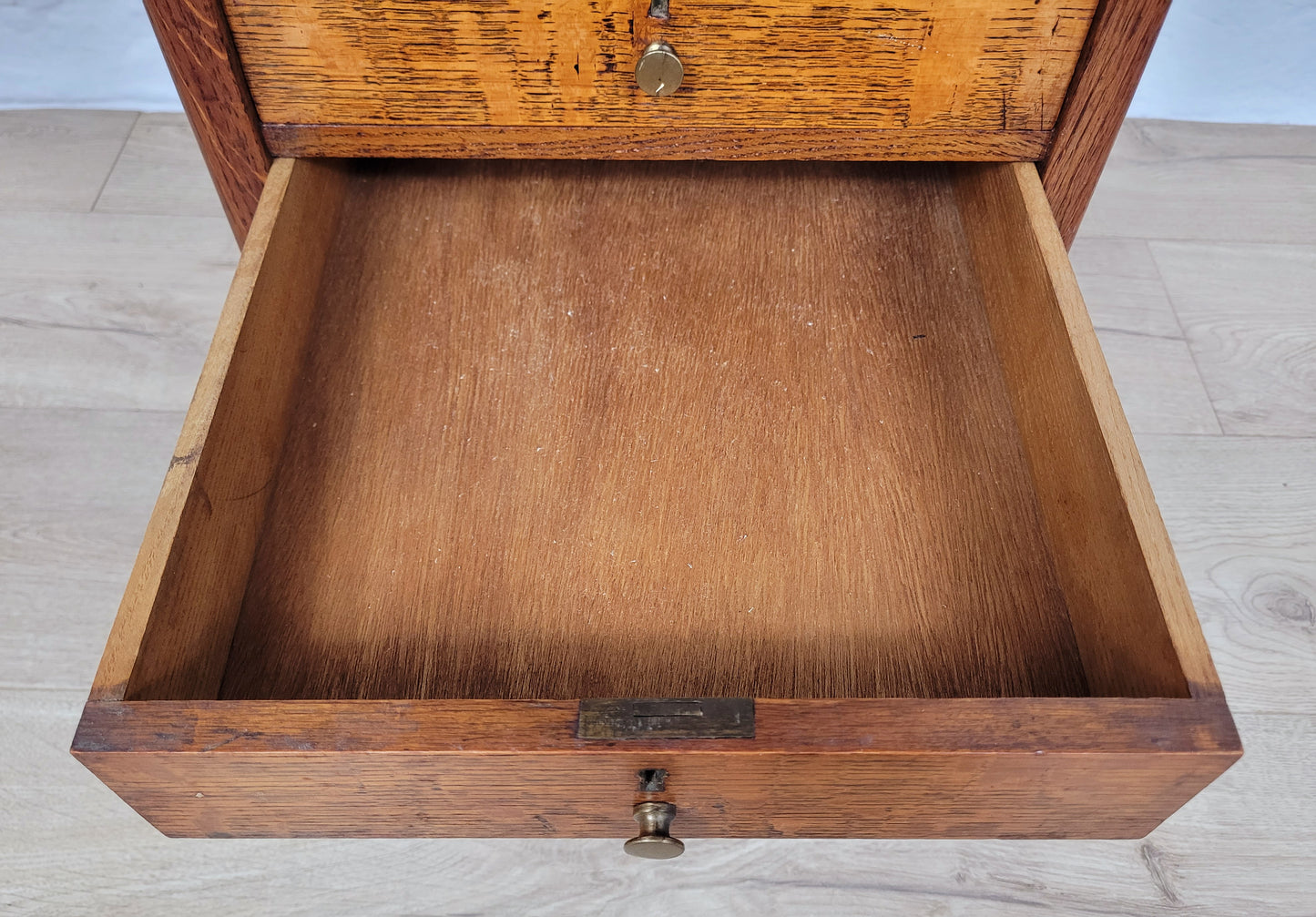 Vintage Bedside Cabinet Oak Mid 20th-Century Country Drawers Postage Available