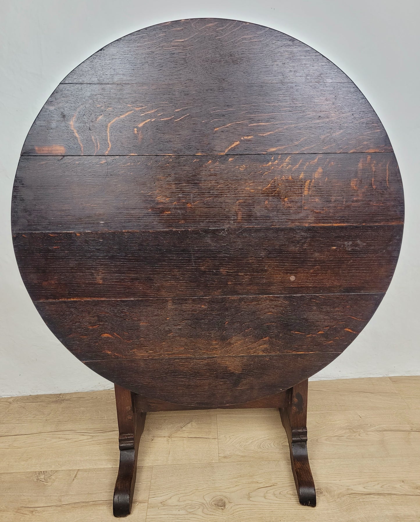 Vigneron Wine Tasting Table French Tilt Top Oak 19th Century Delivery Available