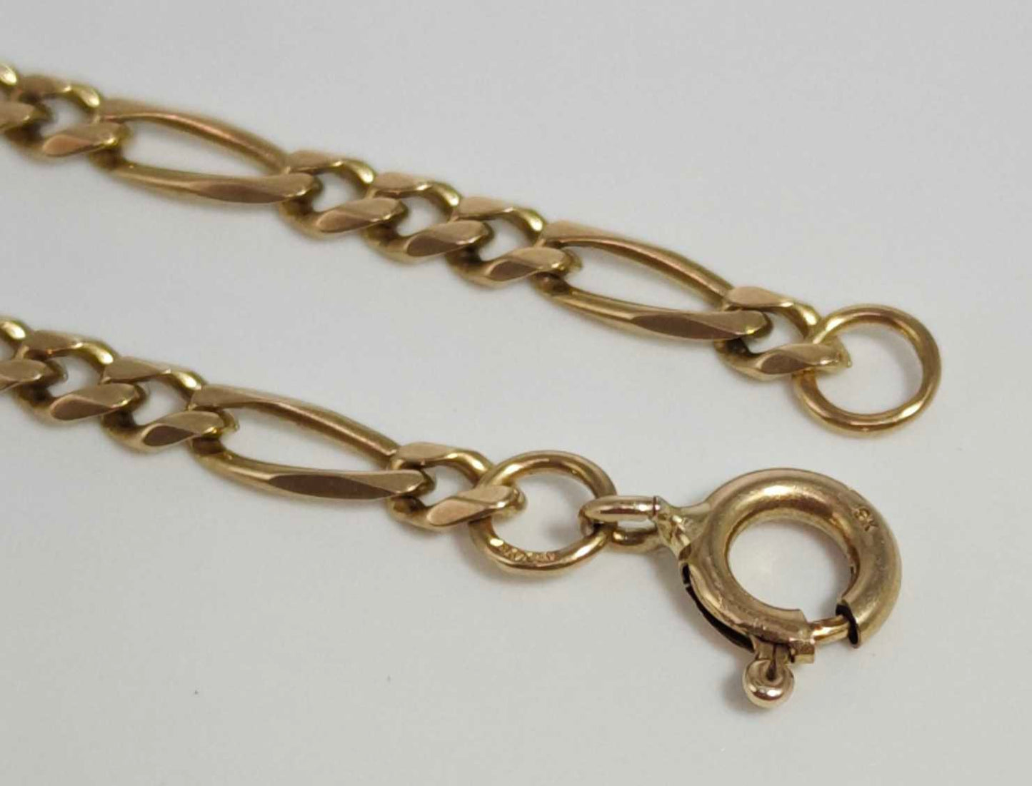 9ct Gold Figaro Necklace 10g Yellow Gold 18.9 Inch Postage Available