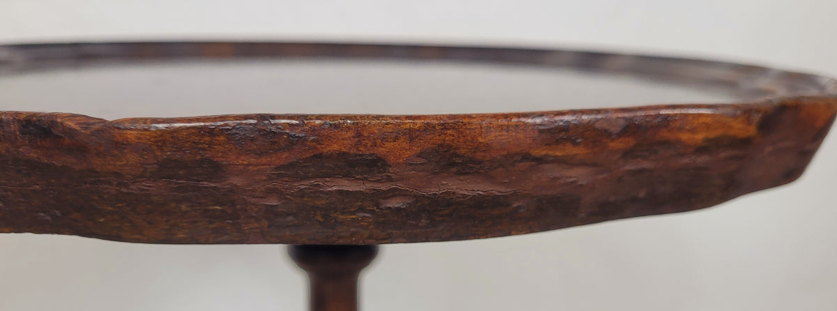 Victorian Wine Tripod Table Walnut Piecrust Scalloped Edge Postage Available
