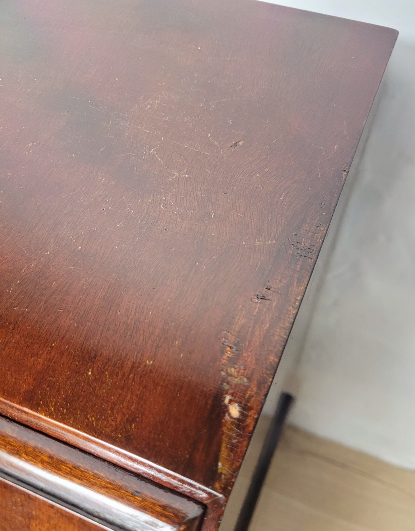 Vintage Writing Desk Bureau Leather 1930s Cabriole Legs Delivery Available