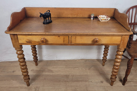 Victorian Kitchen Table Pine Farmhouse Rustic Country 19thC Delivery Available