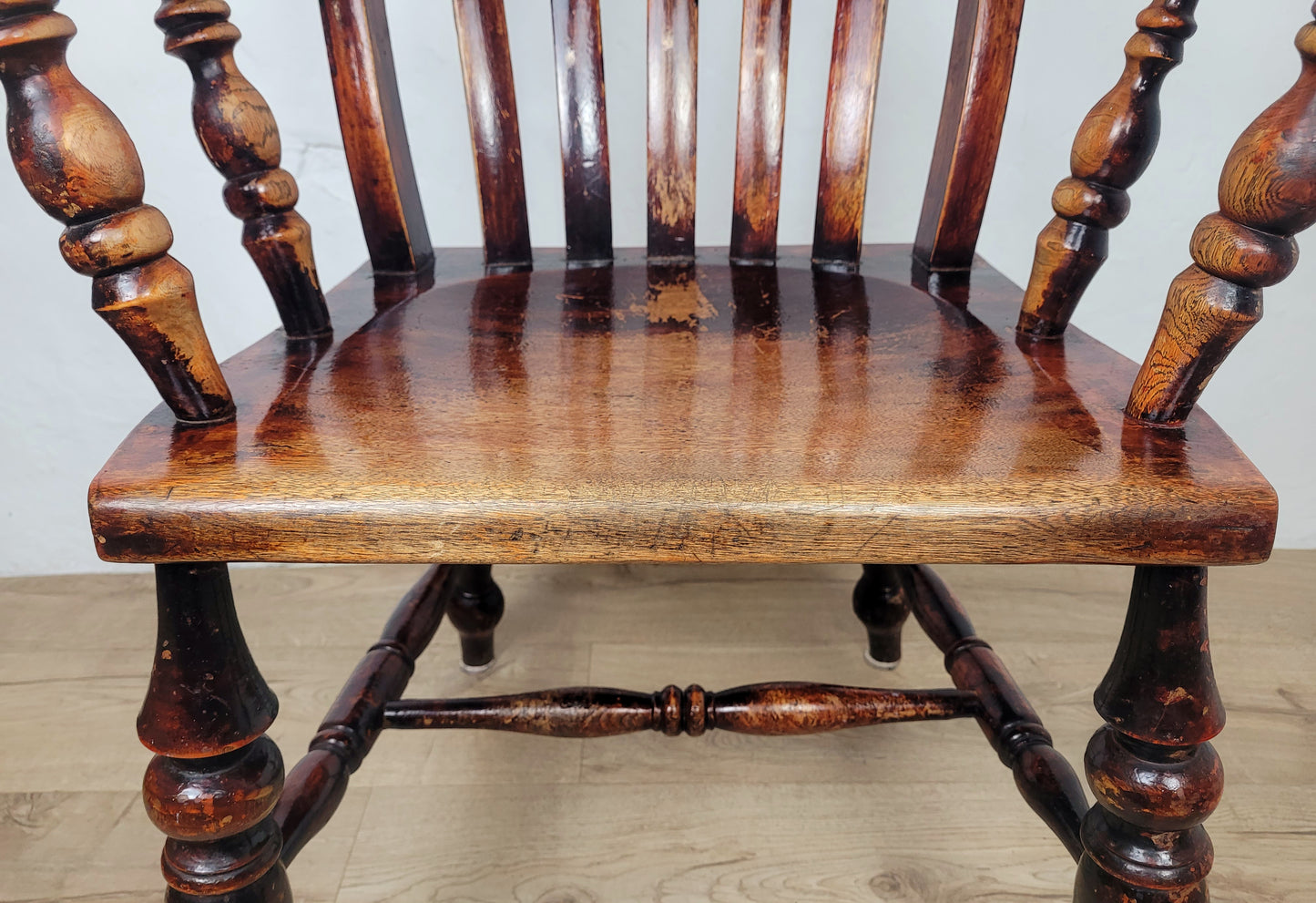 Victorian Kitchen Armchair 19thC Slatback Farmhouse Delivery Available