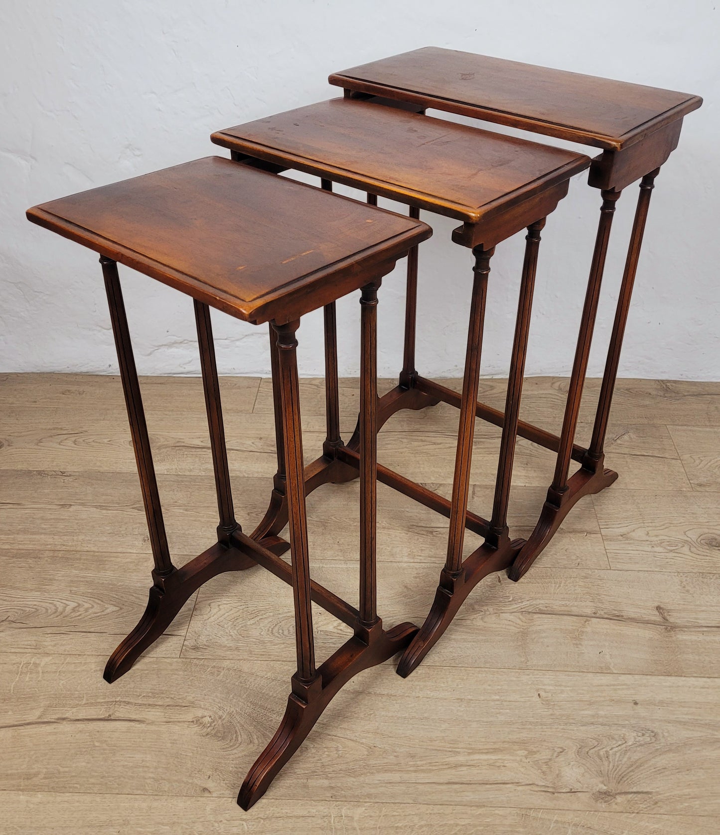 Nest Of Three Tables Victorian Mahogany Antique Postage Available