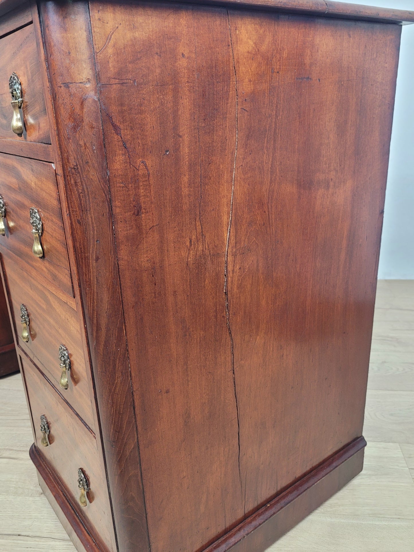 Victorian Writing Desk Knee Hole English 1890 Mahogany Antique Delivery Available