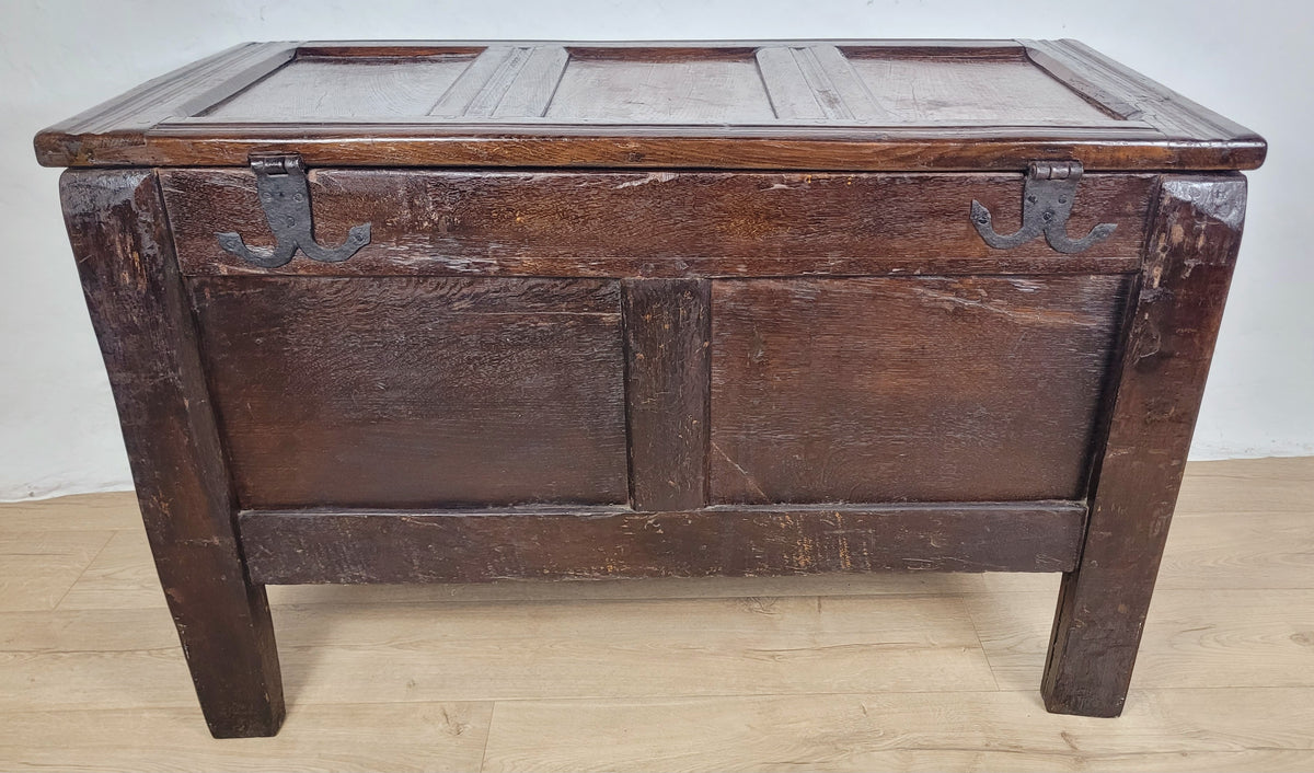 Georgian Coffer Chest Oak 19thC Bullseye English Country Delivery Available