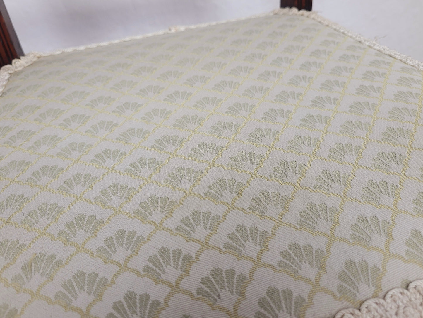 Carved Occasional Chair Mahogany Upholstered Antique Postage Available