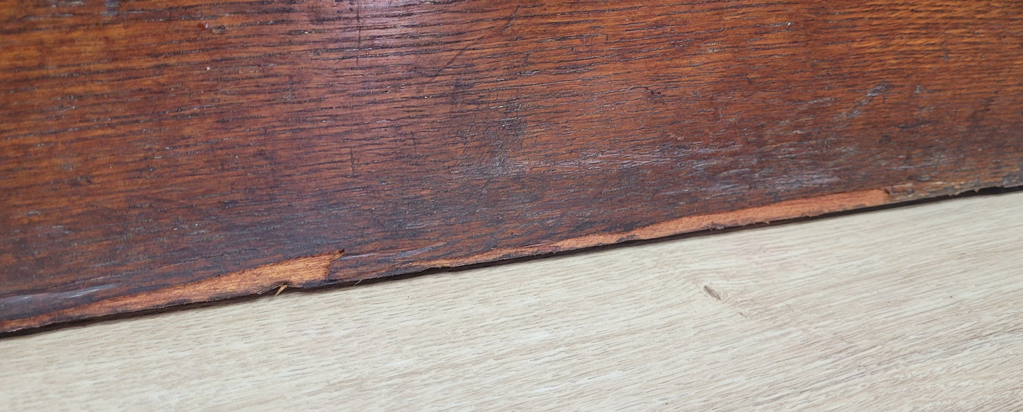 Victorian Writing Desk Oak Knee Hole Leather 19thC Antique Delivery Available