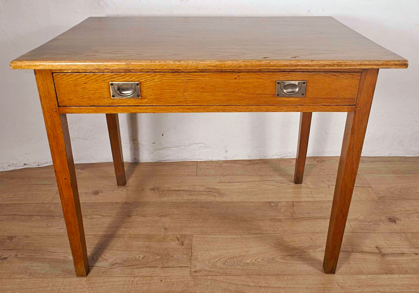 Vintage Military Desk Table Oak Drawer 1930's Country Delivery Available