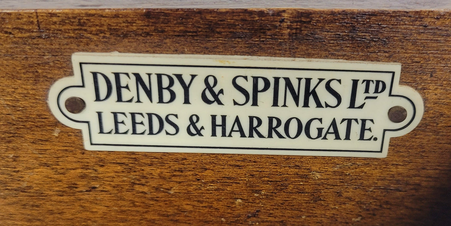 Vintage Writing Desk Denby & Spinks Walnut Cabriole Legs 1940s Delivery Available