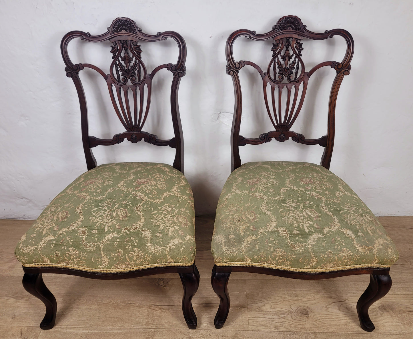 Victorian Nursing Chairs Carved Upholstered Floral 1890 Postage Available