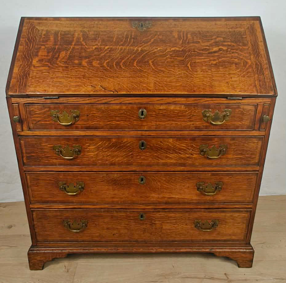 George III Writing Bureau Desk Oak 18thC Antique English Delivery Available