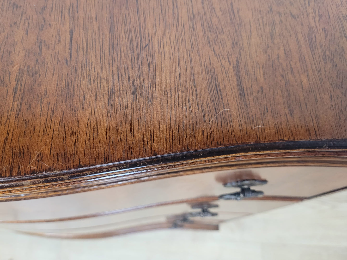 Chest of Drawers 4 Serpentine Front Mahogany Antique English Delivery Available