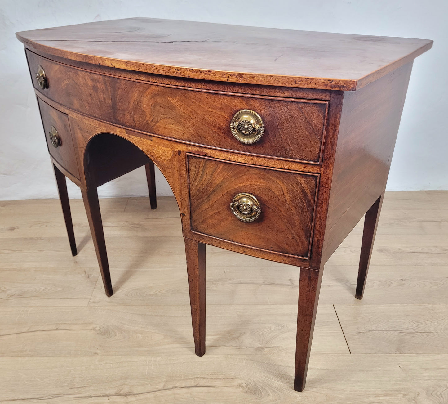 Regency Bowfronted Sideboard Drop Handles English C1800 Delivery Available