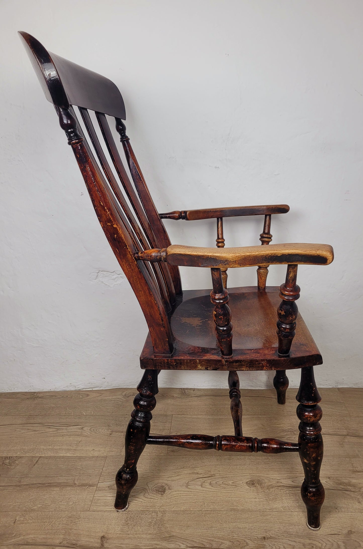 Victorian Kitchen Armchair 19thC Slatback Farmhouse Delivery Available