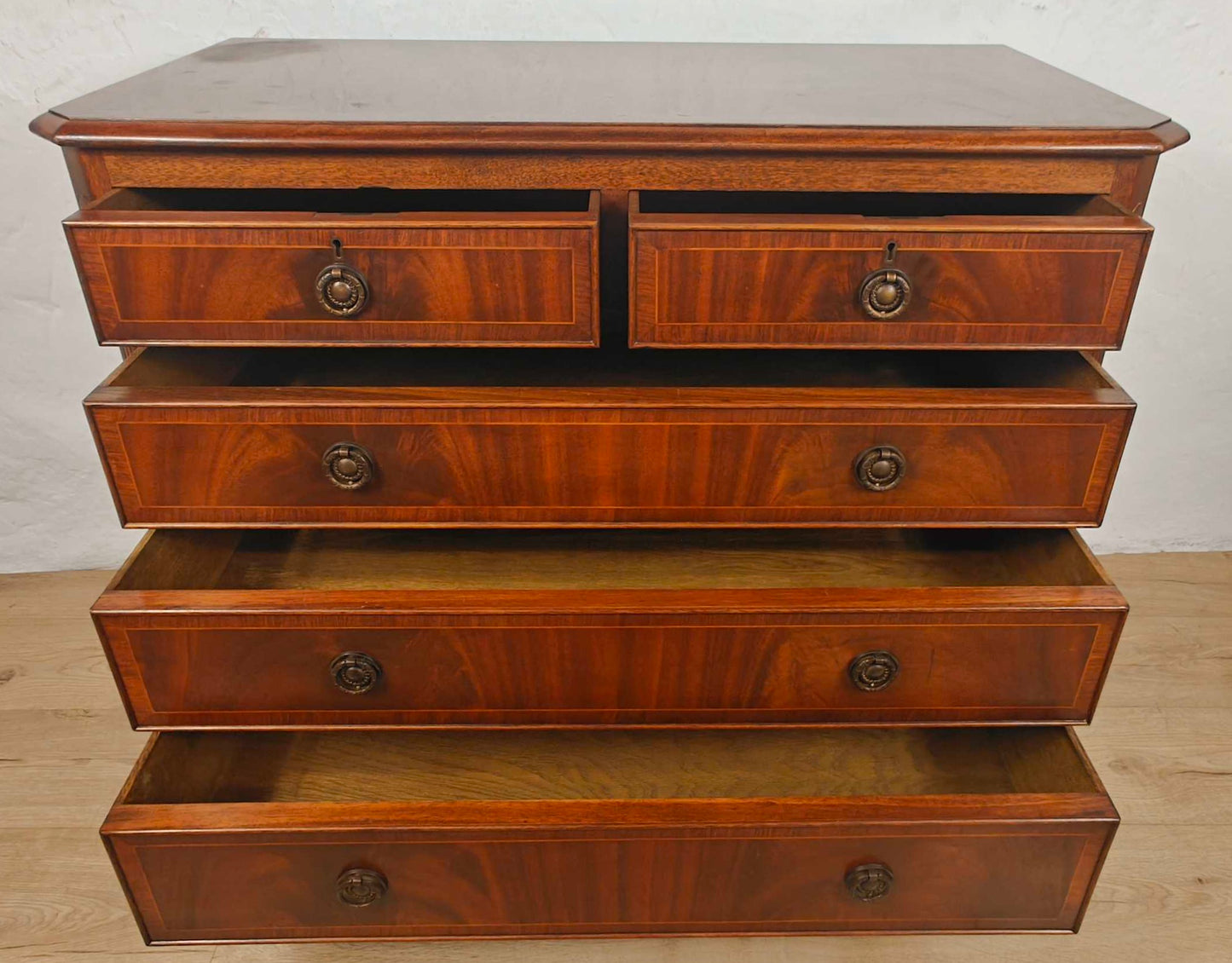 Reproduction Chest Of Drawers Mahogany Drop Handles Storage Delivery Available