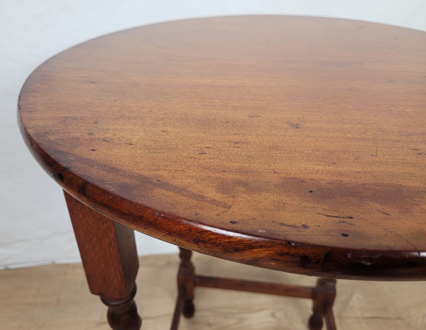 Barley Twist Occasional Table Circular Vintage 1930s English Postage Available