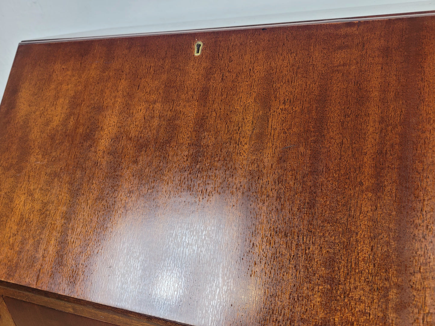 Vintage Writing Desk Bureau Leather 1930s Cabriole Legs Delivery Available