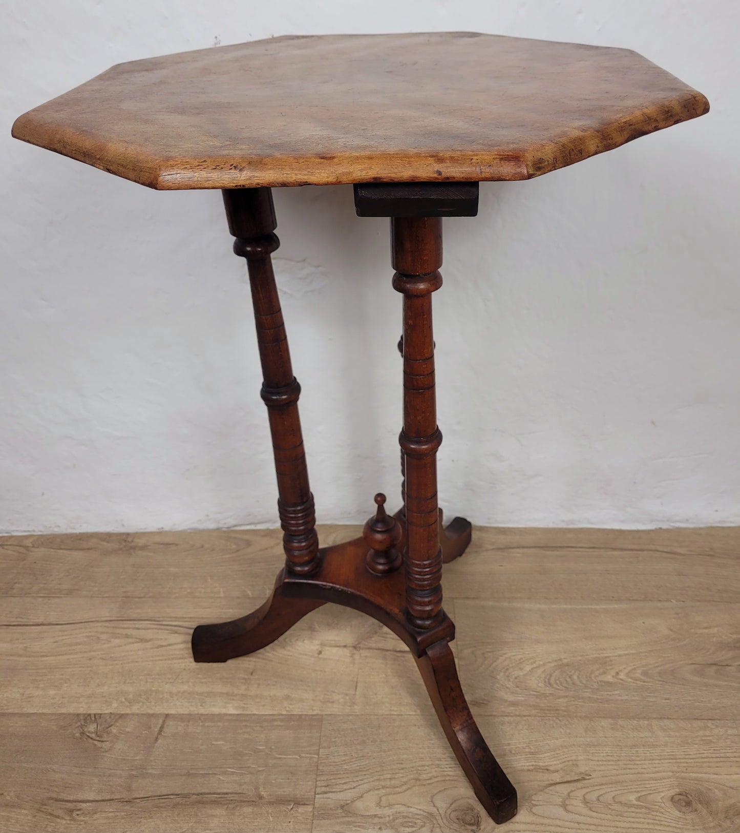 Victorian Octagonal Occasional Table Tripod English Mahogany Postage Available