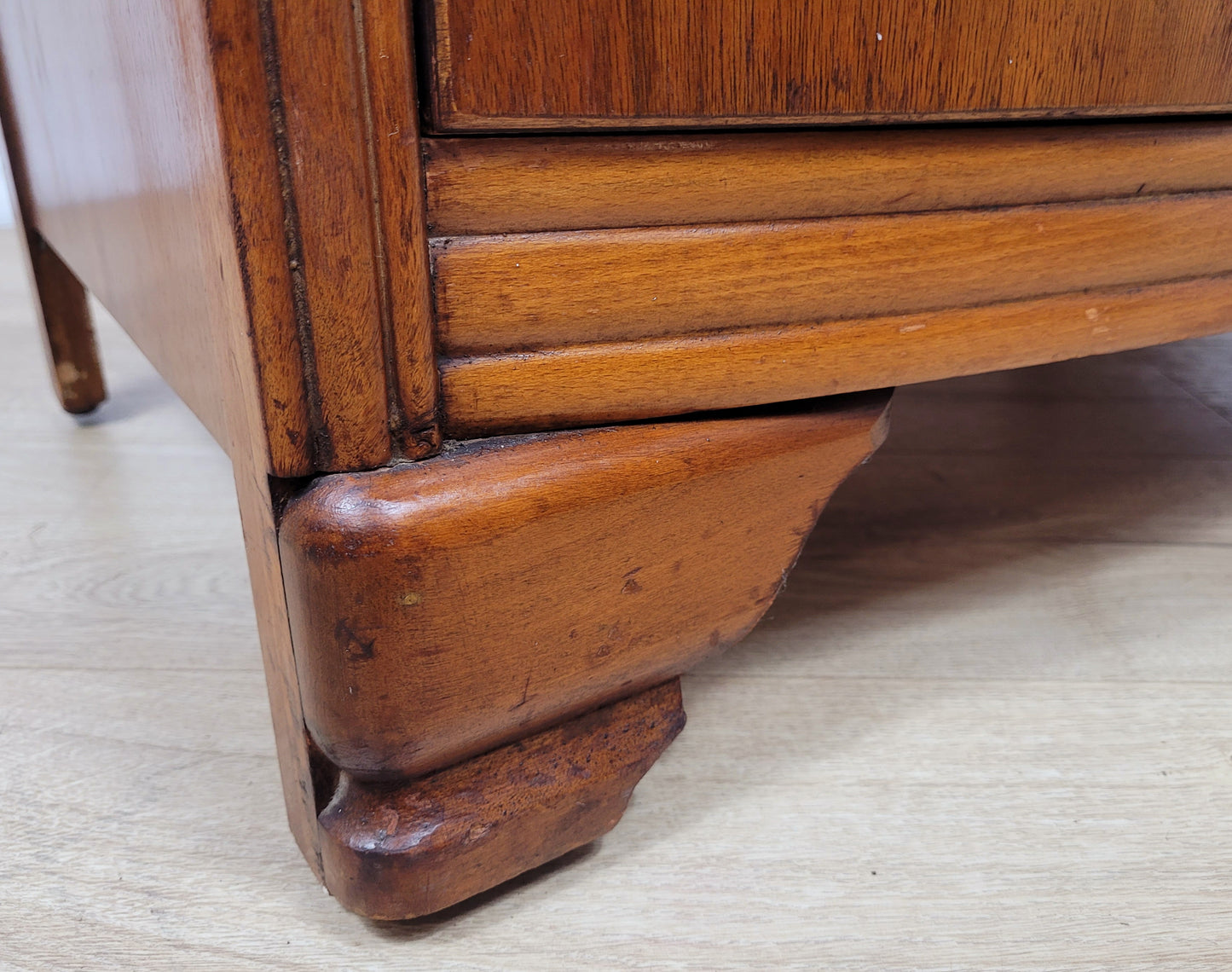 Vintage Chest of Drawers Walnut 1960s Bow Front English Delivery Available