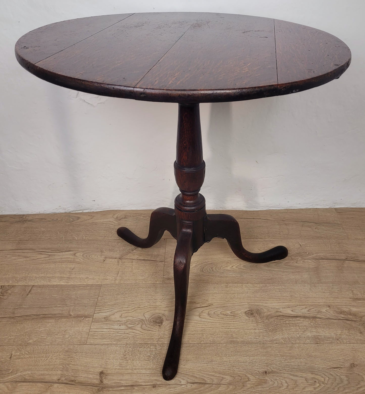 Georgian Tilt Top Table Tripod Occasional Round 18thC Oak Delivery Available