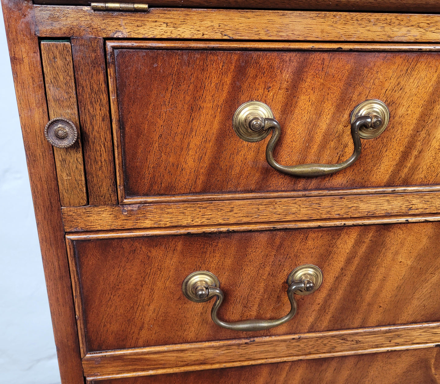 Vintage Writing Bureau Desk Leather 20thC Mahogany 1960s Delivery Available