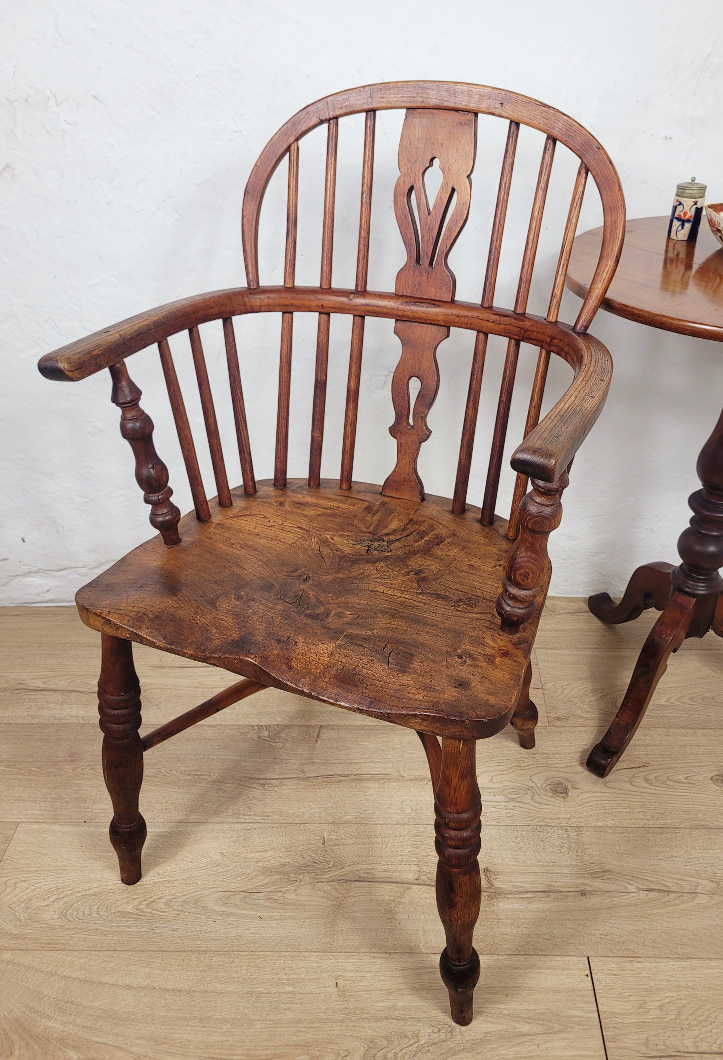Victorian Windsor Armchair HoopBack Crinoline Stretcher 19thC Delivery Available