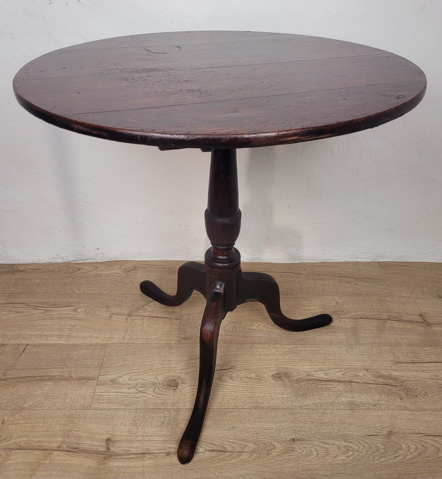 Georgian Tilt Top Table Tripod Occasional Round 18thC Oak Delivery Available