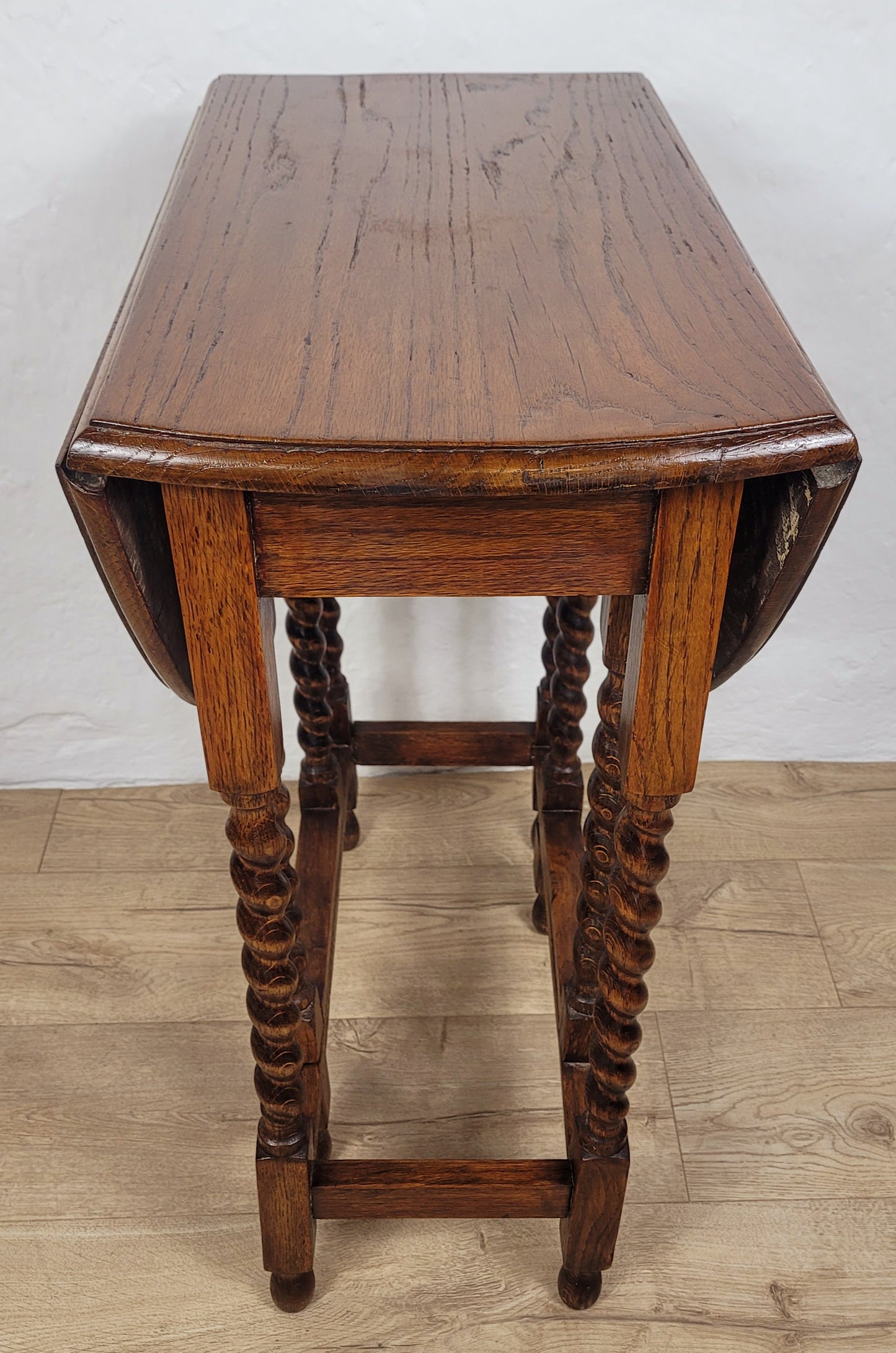Vintage Drop Leaf Table Gateleg Barley Twist Oak 1930's Delivery Available