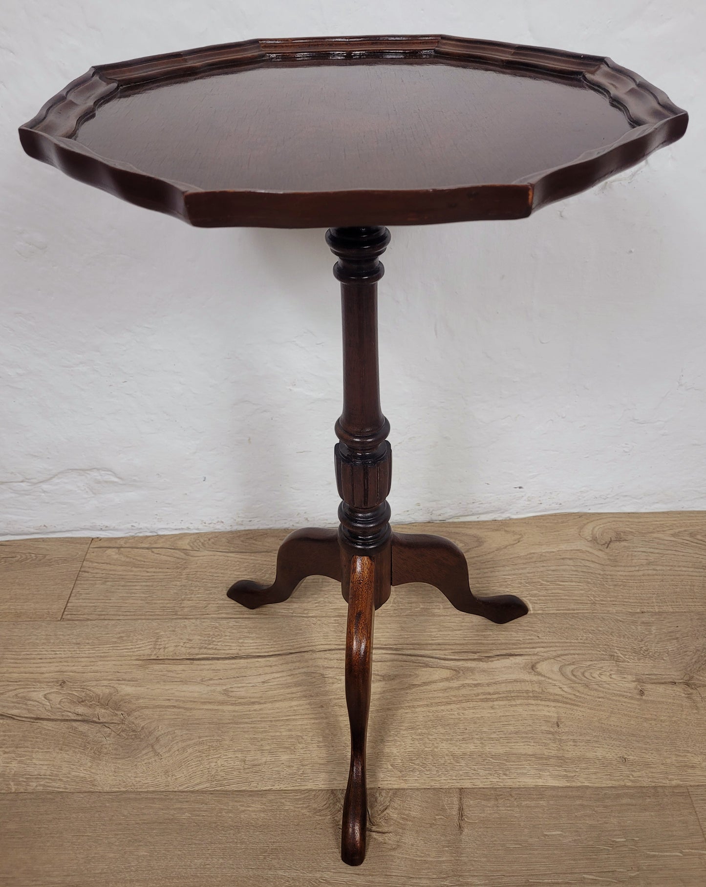 Piecrust Tripod Wine Table Octagonal Fluted Leg Vintage Postage Available