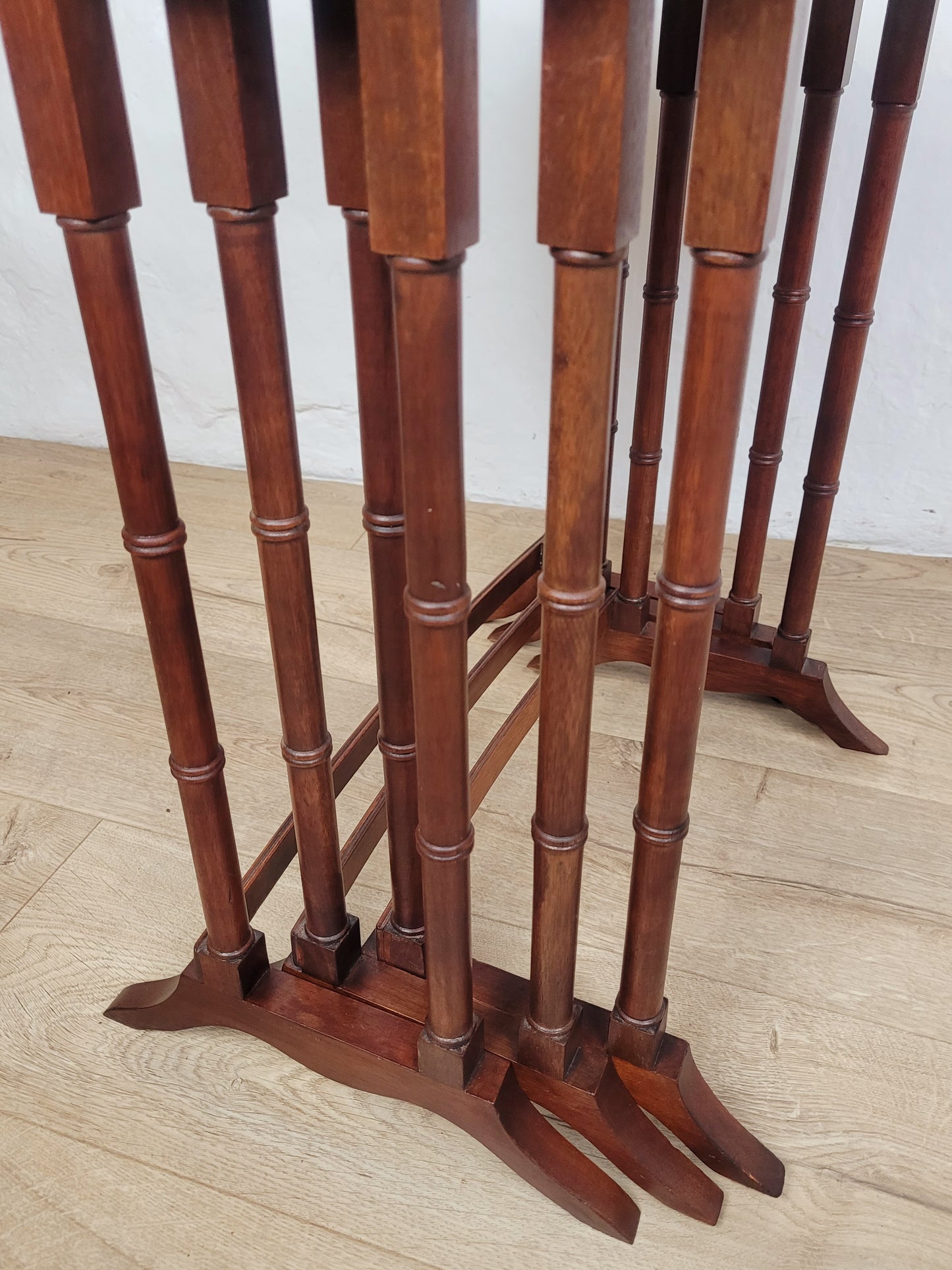 Victorian 3 Nesting Tables Rectangular Mahogany Antique 1900s Postage Available