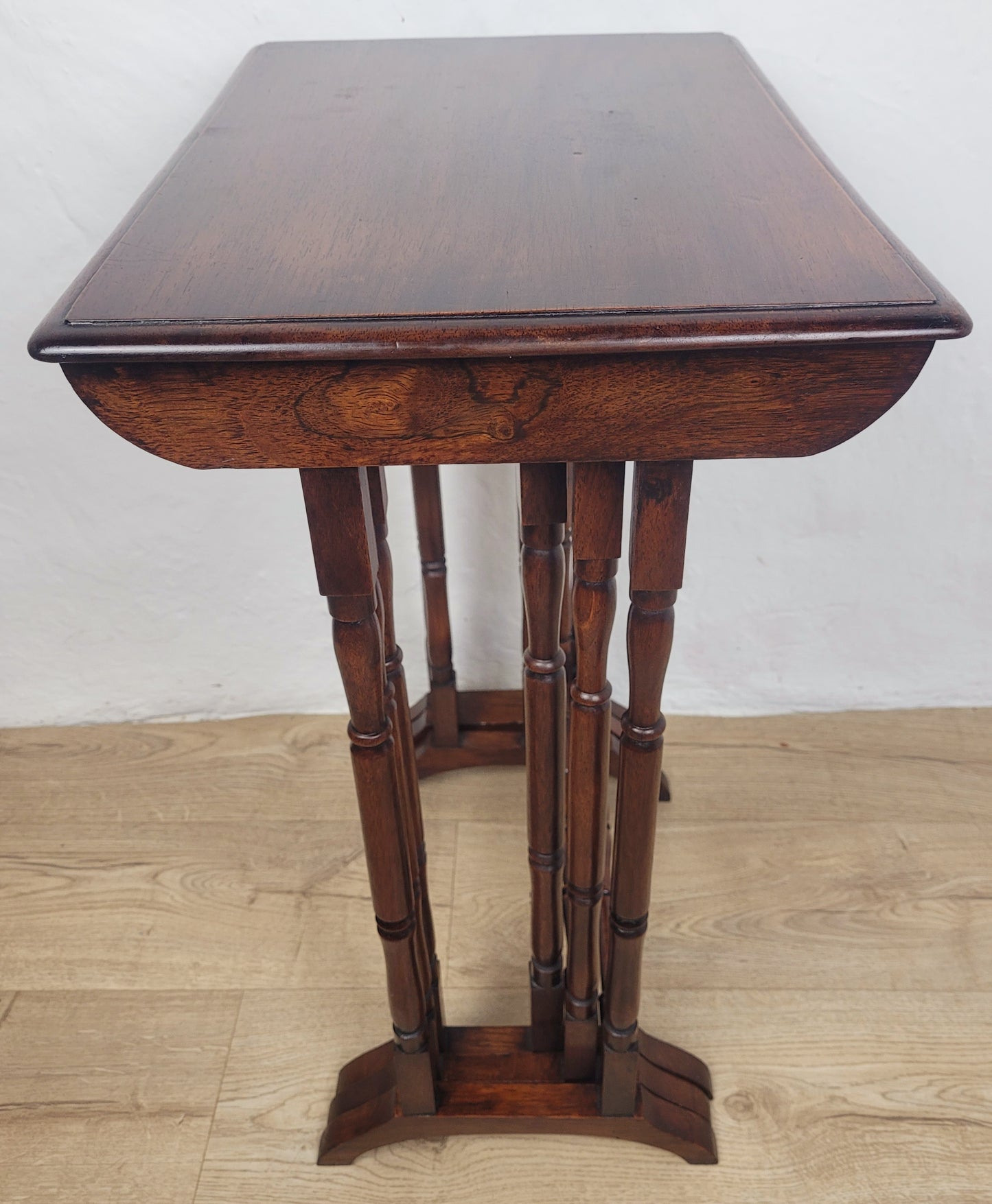 Three Nesting Occasional Tables Vintage Mahogany Mid Century Postage Available