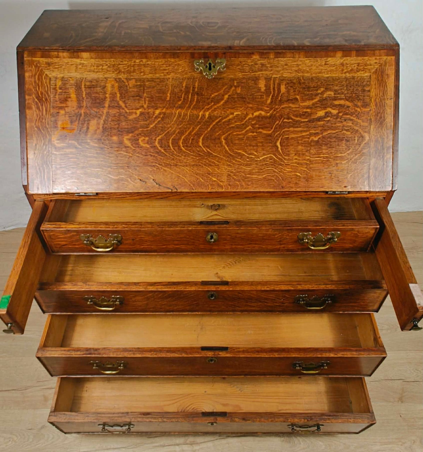 George III Writing Bureau Desk Oak 18thC Antique English Delivery Available
