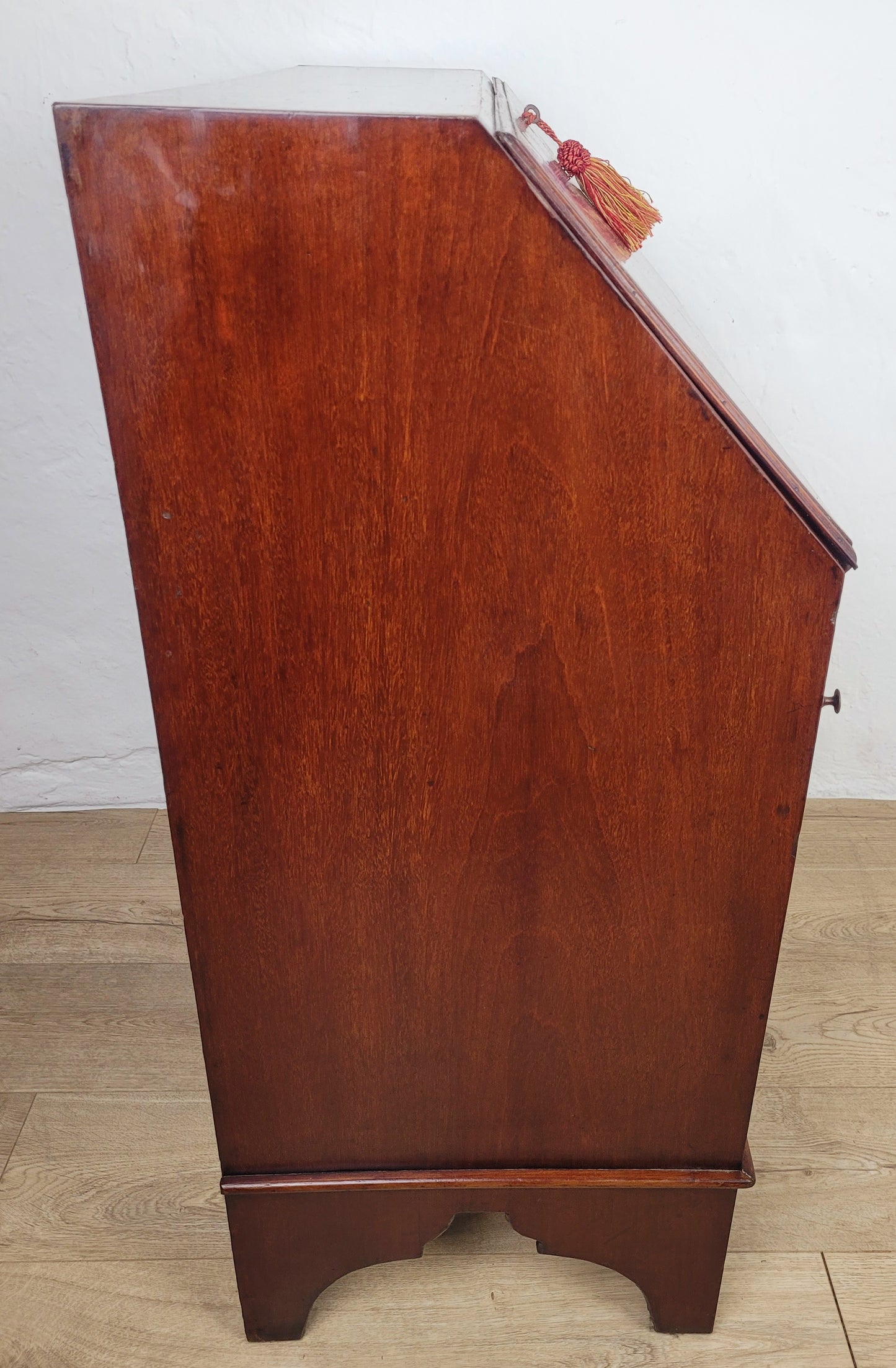 Edwardian Writing Bureau Desk Key & Lock Shell Motif 1910 Delivery Available