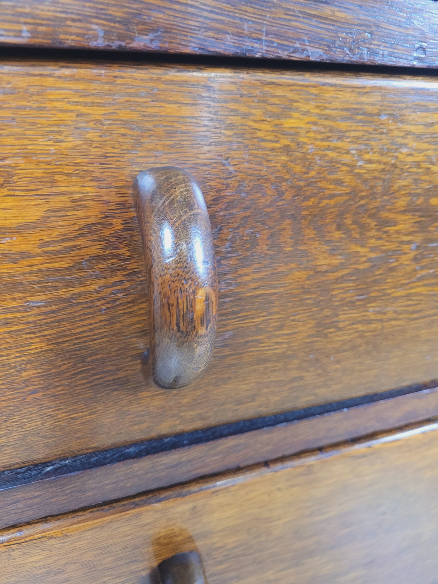 Vintage Oak Writing Bureau Mid 20th-Century Carved Storage Delivery Available