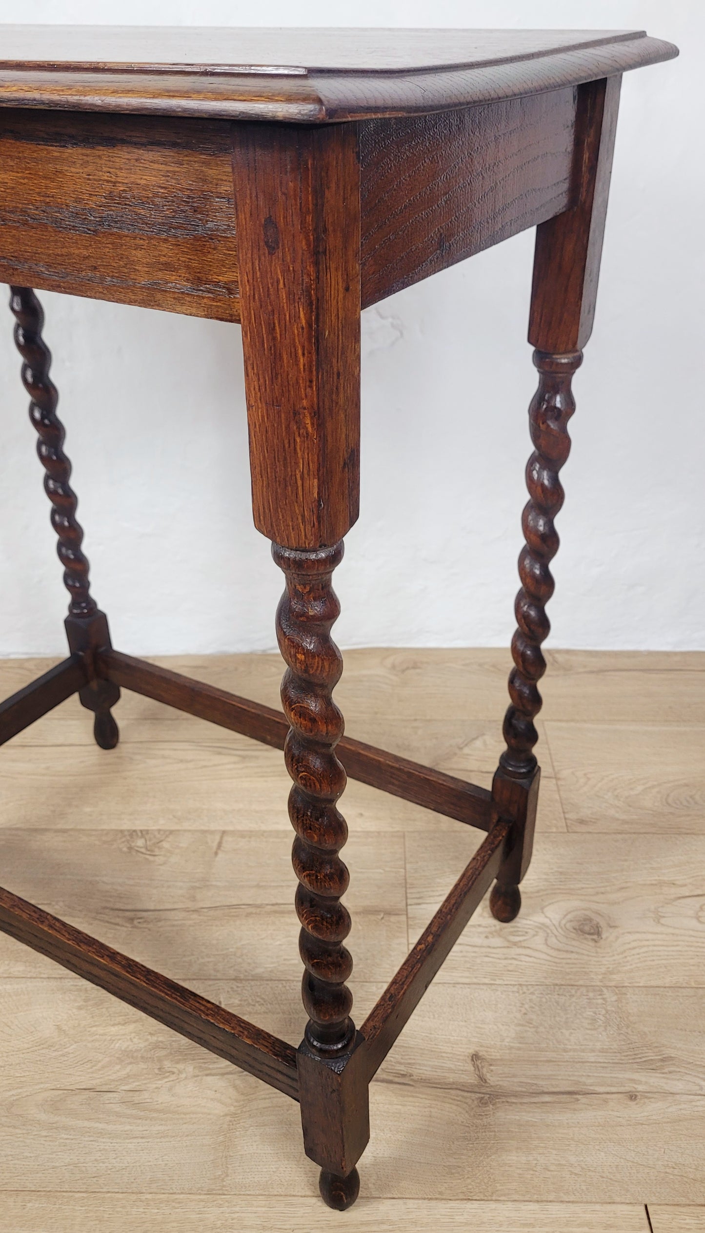 Barley Twist Side Table Vintage Rectangular Country English Postage Available