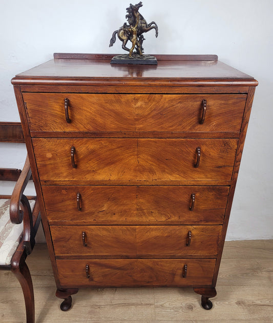 Vintage Chest of Drawers Walnut 1930s Antique Style English Delivery Available