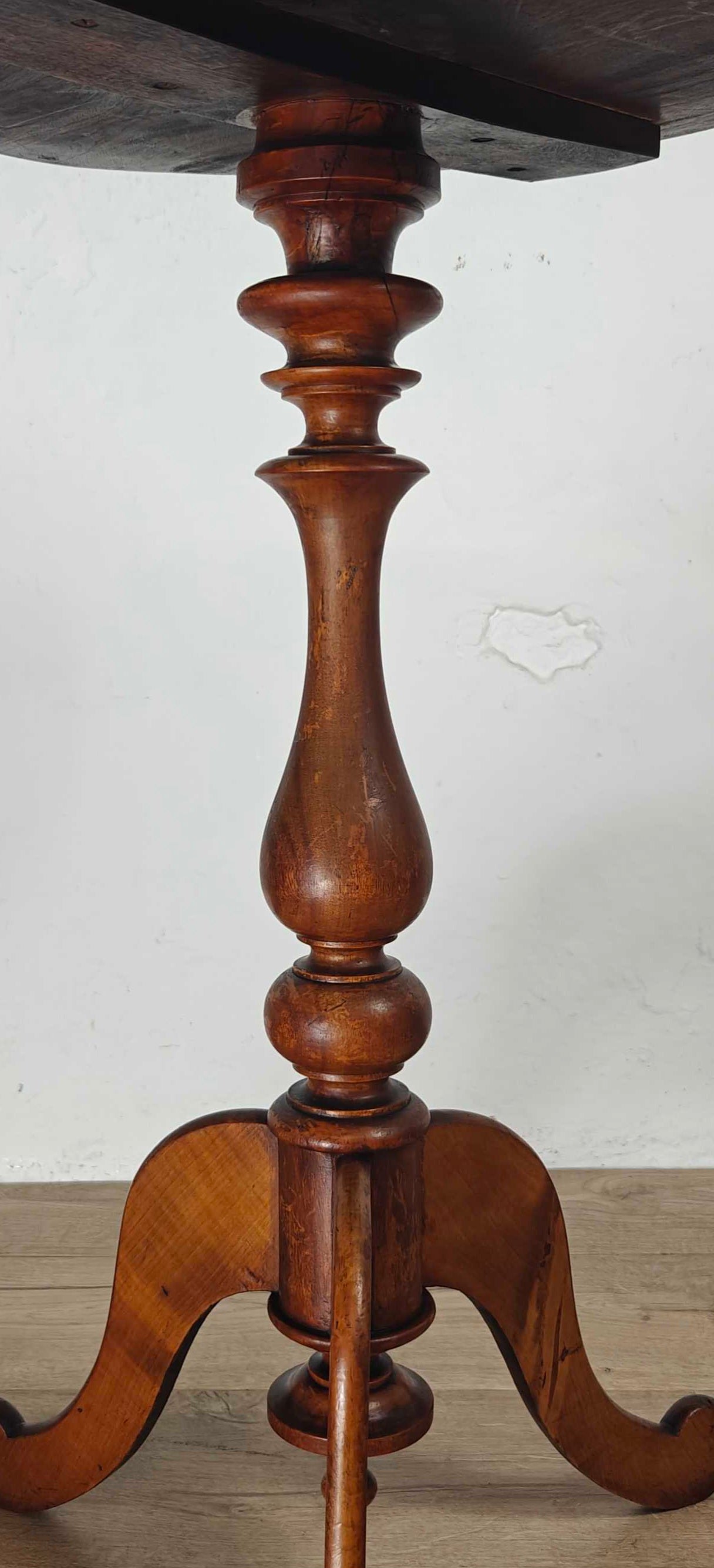 Victorian Tripod Side Table English Antique Mahogany Round Postage Available