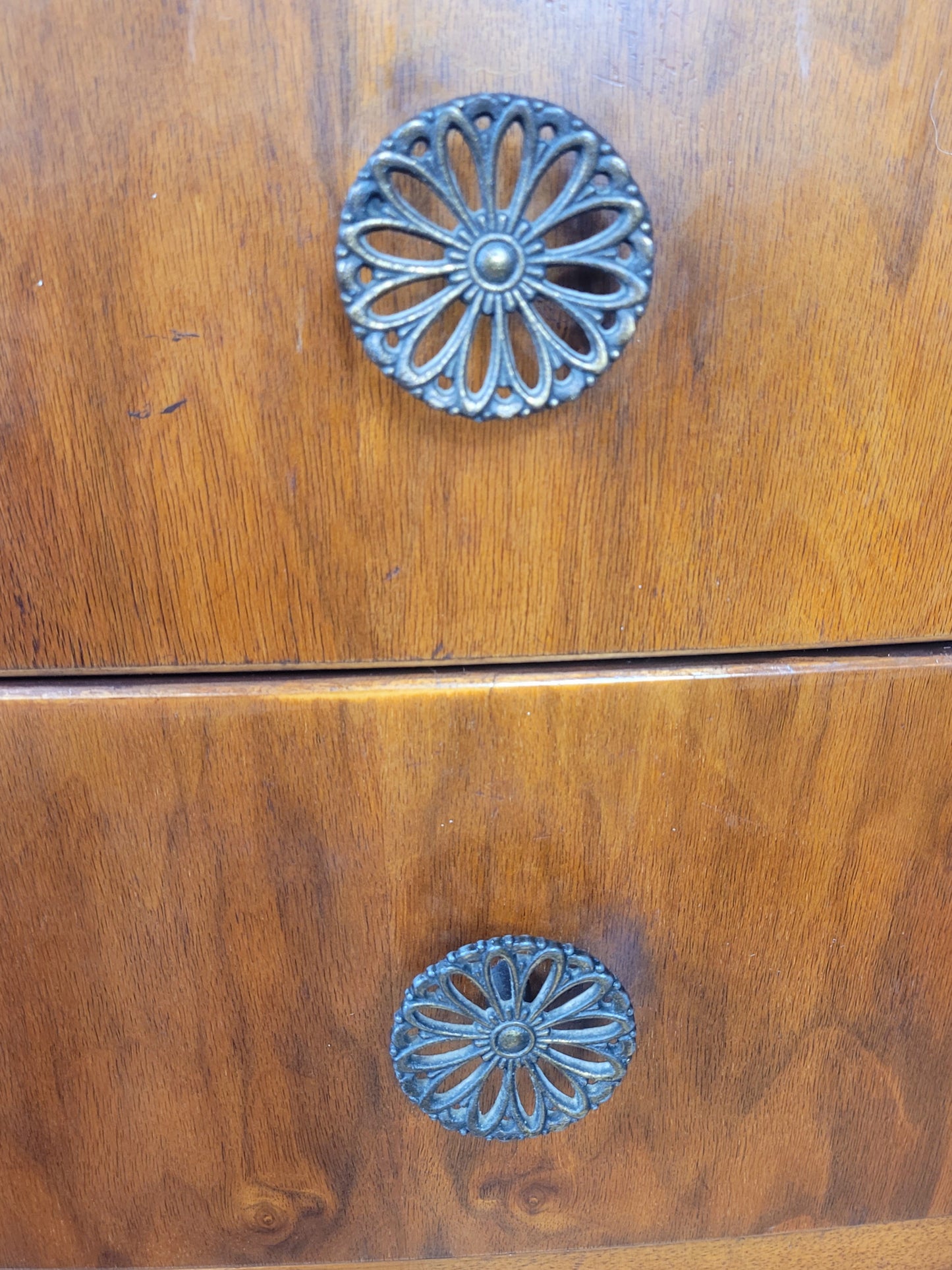 Vintage Chest of Drawers Walnut 1960s Bow Front English Delivery Available