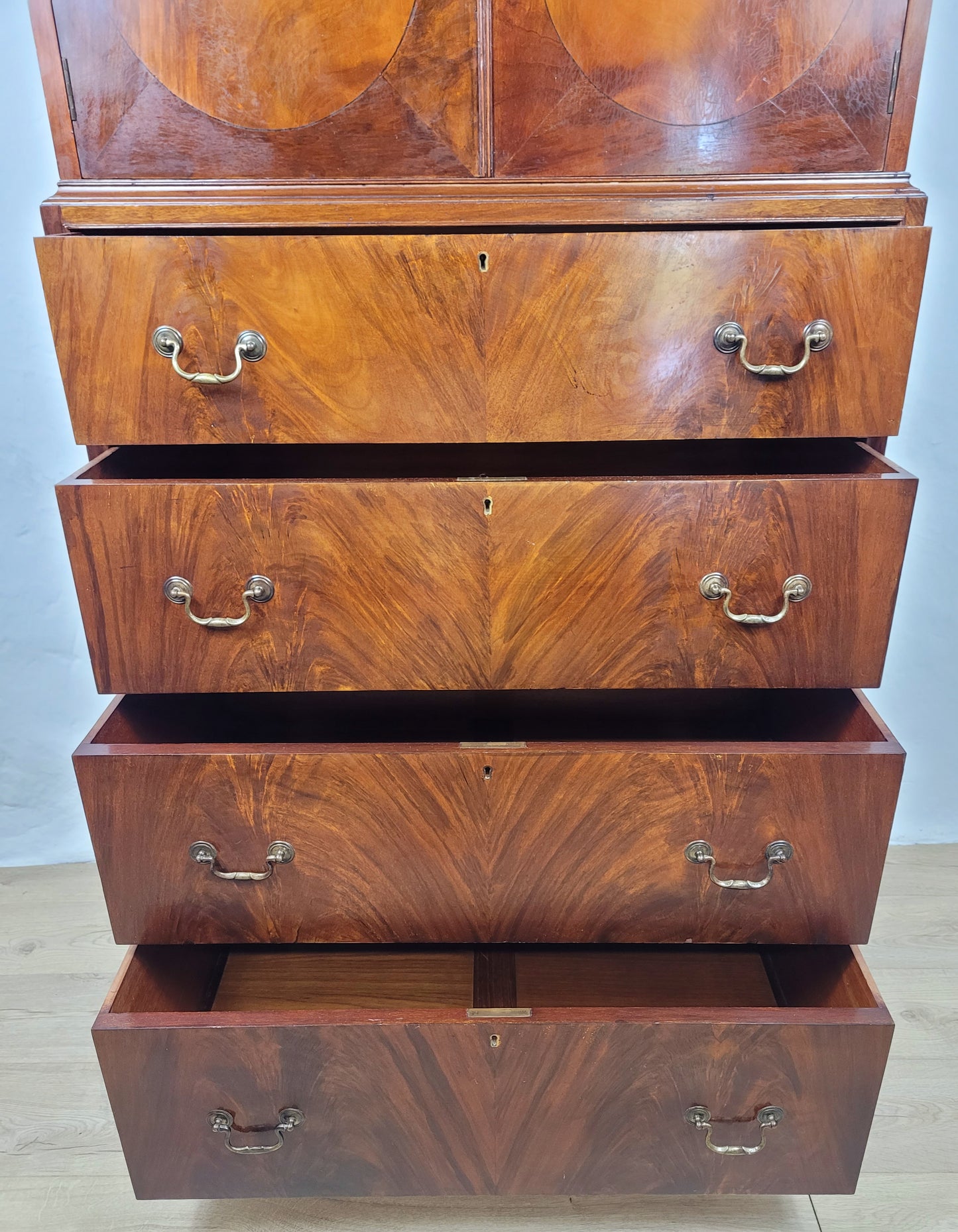 Edwardian Mahogany Tallboy English 1910 Drawers Storage Delivery Available