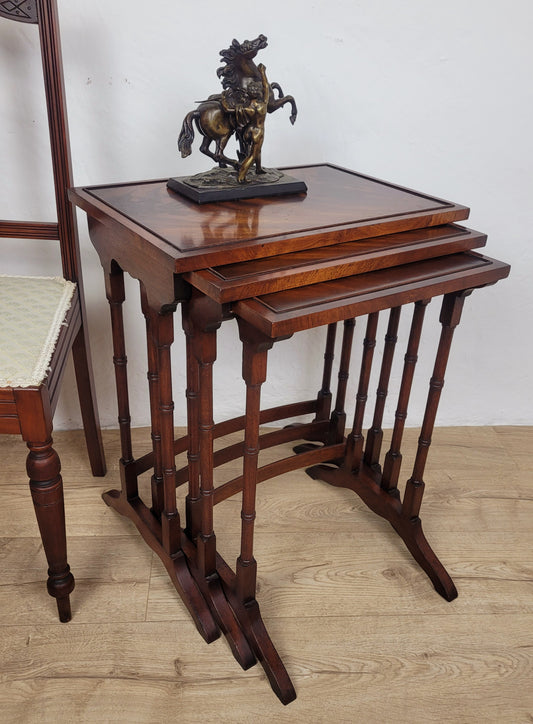 Nest Of Three Tables Rectangular Reproduction Antique Style Postage Available