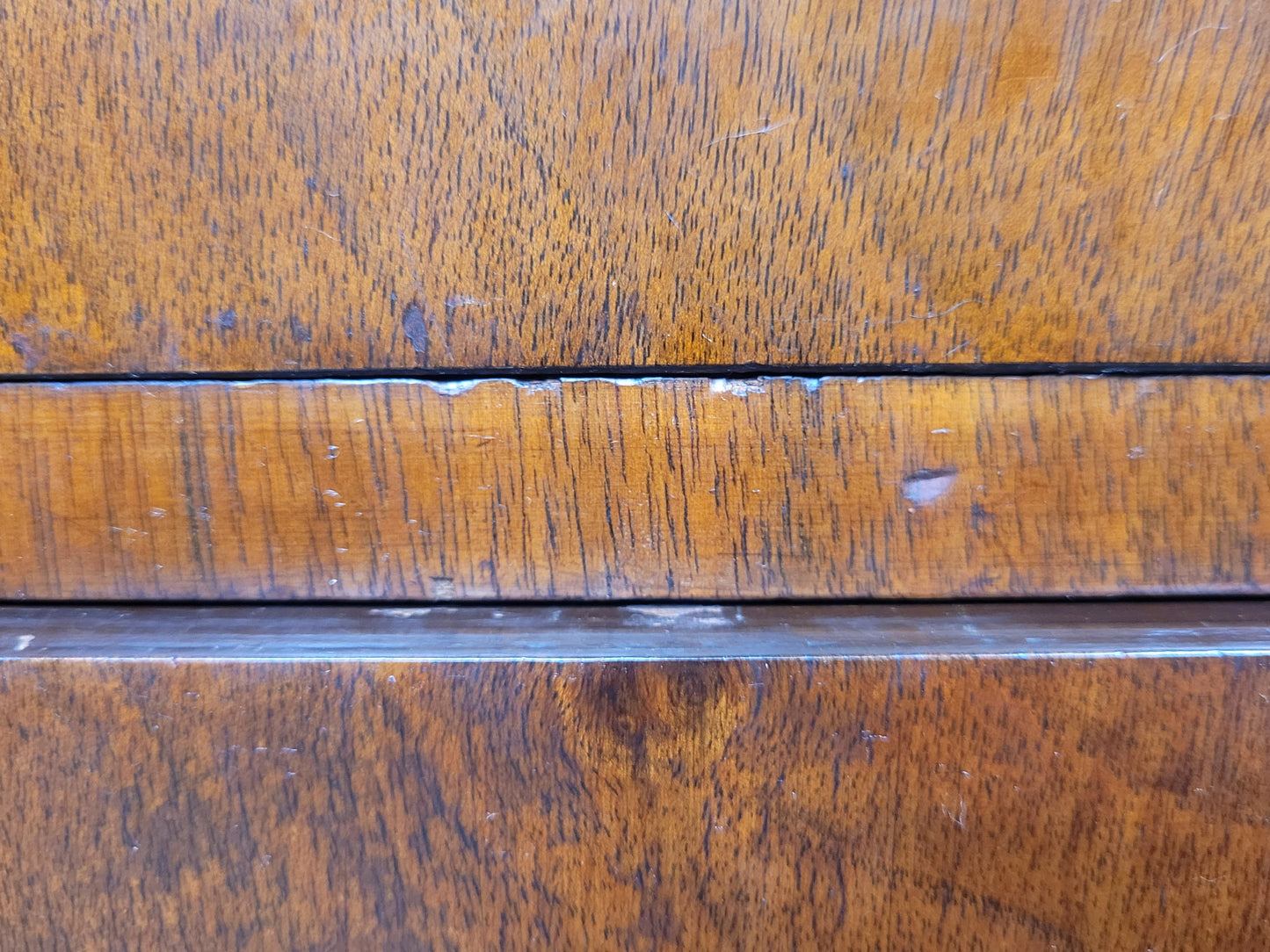 Vintage Walnut Tall Boy Art Deco Mid Century Lock and Key Delivery Available